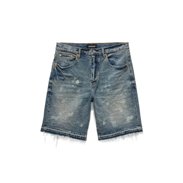 OEM Vintage Washed Distressed Jean Shorts Men